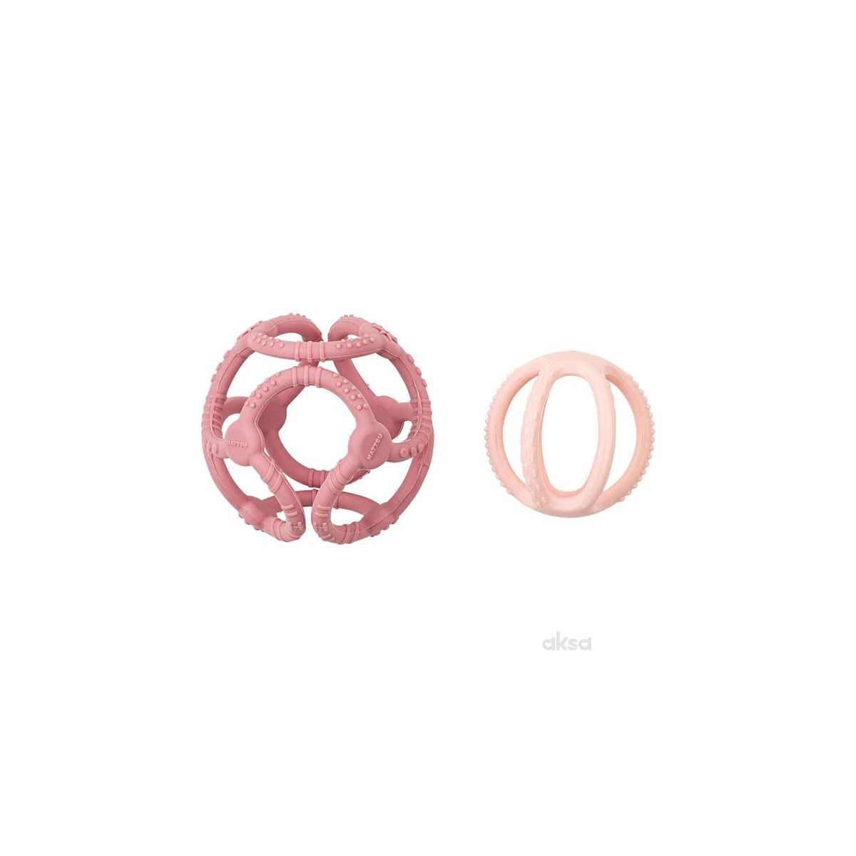 Nattou zvečka u obliku kruga, roze 